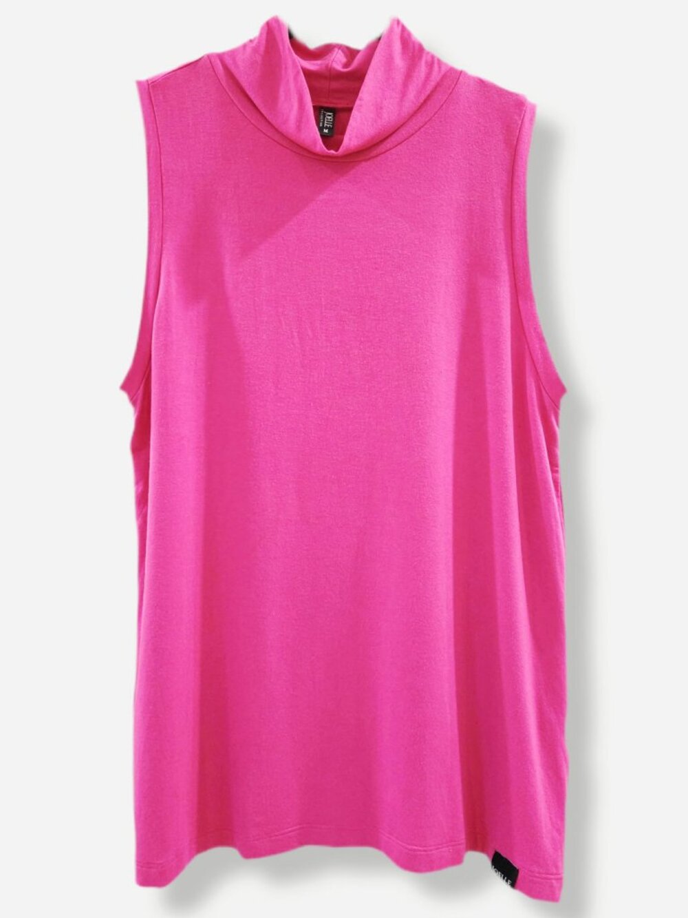 Joelle Mock Neck Sleeveless Top Fuchsia Made in Canada Size M